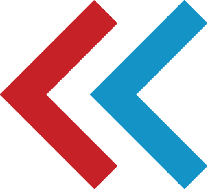 Red and blue arrows pointing to the left