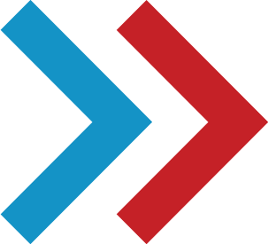 Red and blue arrows pointing to the right
